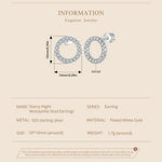 Forever Clear Moissanite Circle Round Stud Earrings