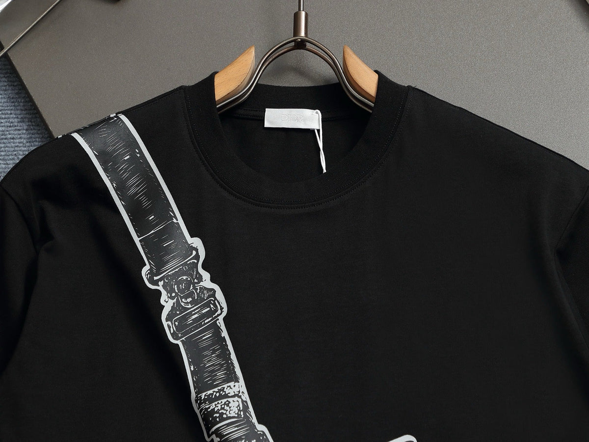 Alphabet Graffiti Splash Ink T shirt-2034