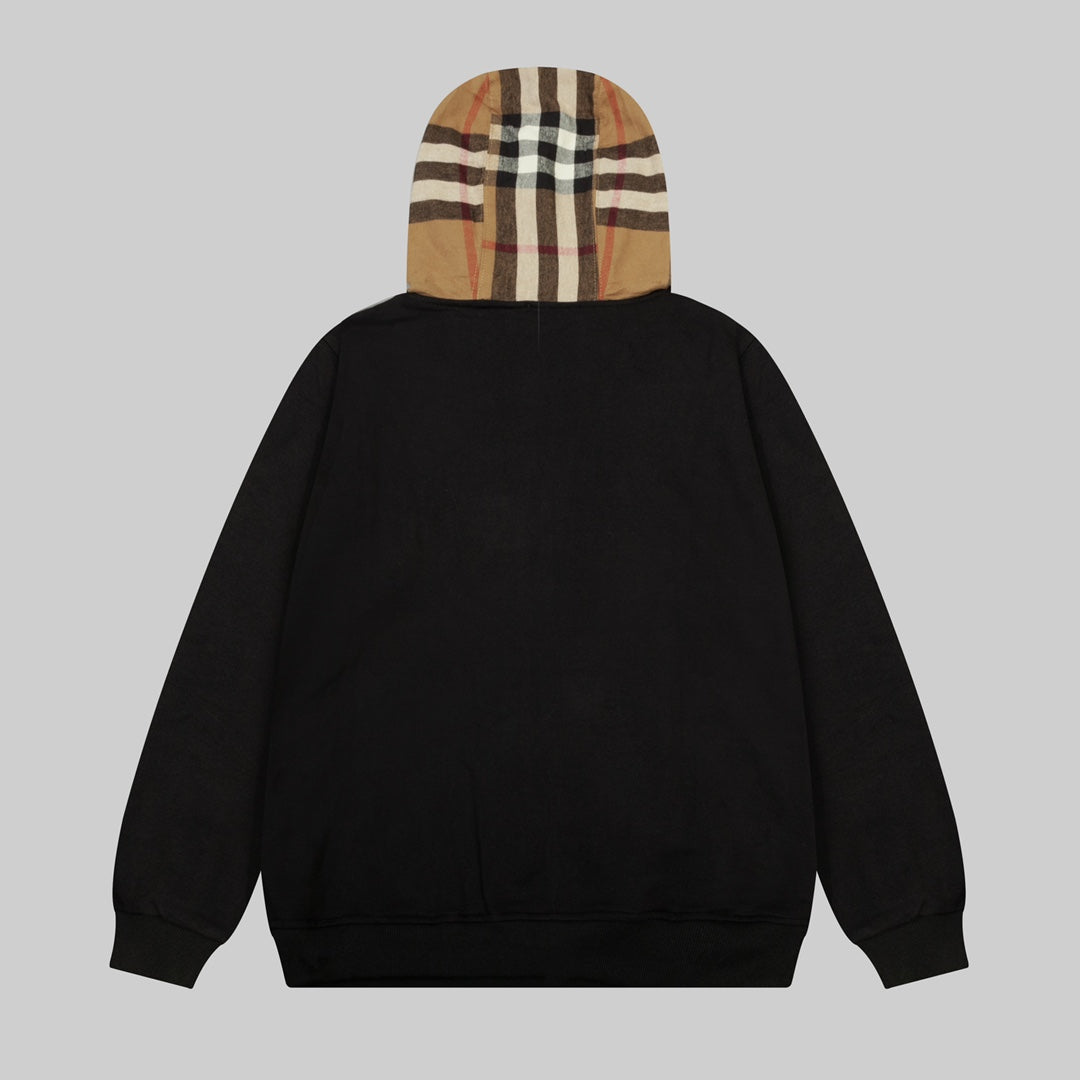 Check Zipper Hoodie