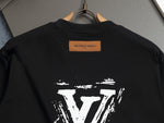 Alphabet Graffiti Splash Ink T shirt-2041
