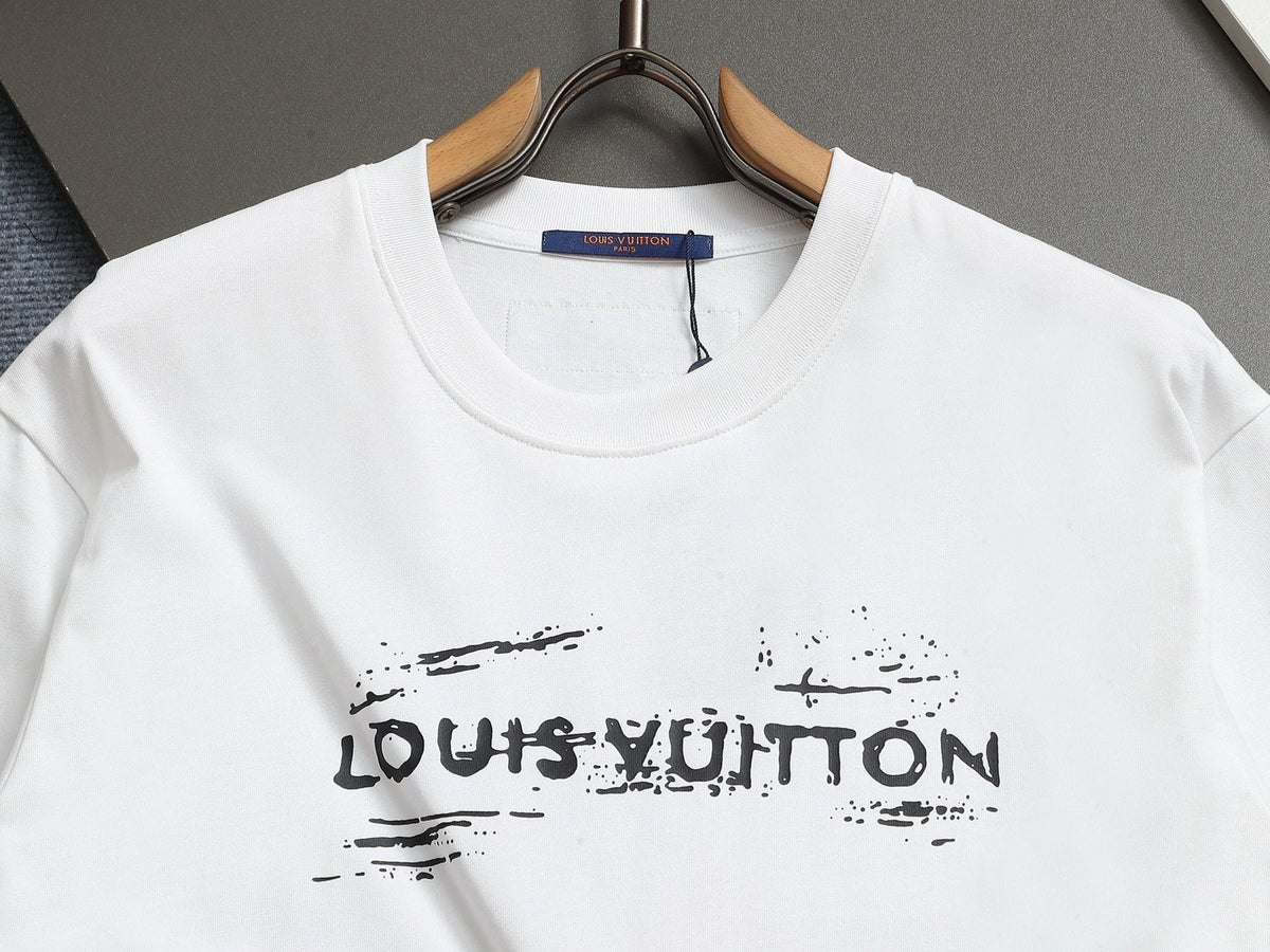 Alphabet Graffiti Splash Ink T shirt-2041