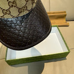 Leather Brim Baseball Cap（Adjustable Fit）-1