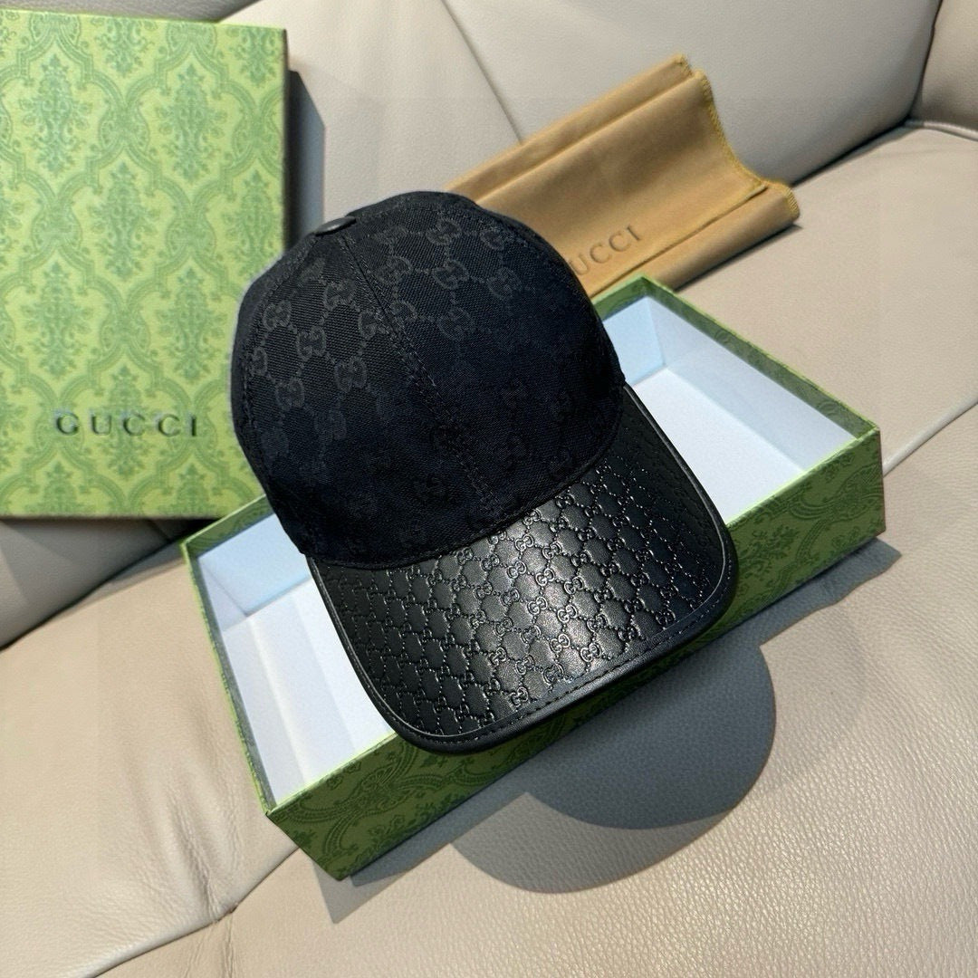 Leather Brim Baseball Cap（Adjustable Fit）-2