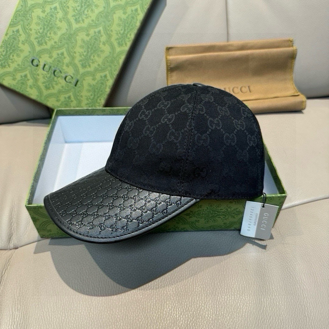 Leather Brim Baseball Cap（Adjustable Fit）-2