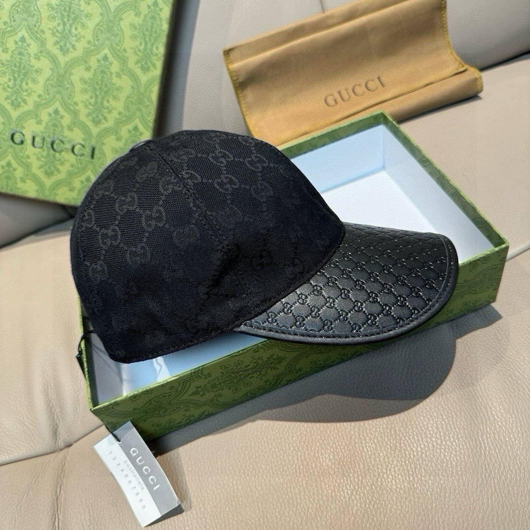 Leather Brim Baseball Cap（Adjustable Fit）-2